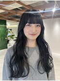 大人っぽ黒髪ブルーブラック☆☆