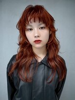 ギークス(GEEKS) 【GEEKS渋谷】ハッシュカット/ロングウルフ/オレンジ/初ブリーチ