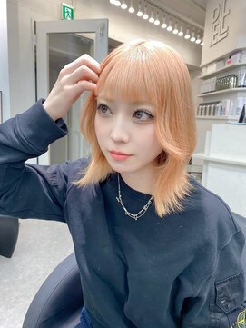 ペレ 渋谷(PELE) 着物ヘア/ダークアッシュ/ミディアムレイヤーカット/渋谷