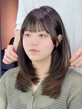 ビューエヒメ(VIEW EHIME) 小顔黒髪レイヤーカット×アッシュカラー20代30代40代