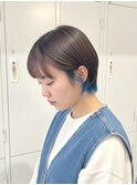 ブルーが映える耳かけショート【若江岩田駅】