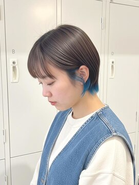 アビエブラン 若江岩田(abije blanc) ブルーが映える耳かけショート【若江岩田駅】