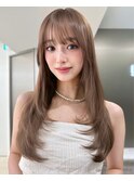 ミディアムレイヤーカット/髪質改善/韓国/前髪/新宿/ブリーチ