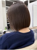 ぱつっとボブ/ブリーチなし透明感グレージュ☆