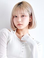ラフィス ヘアー ロッサ 茨木店(La fith hair rosa) 【La fith】ハイトーンボブ×ブリーチ×切りっぱなし