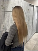 顔周りカット ダブルカラー ハイトーン 髪質改善 艶髪