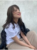 セミロング×地毛風カラー