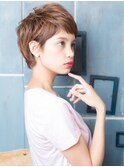 +animoせんげん台+暖色系カラーチェリーブラウンのウルフボブb