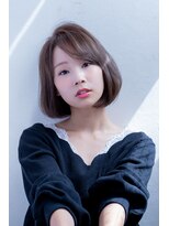 キャメル ヘアーデザイン(Camel hairdesign)&nbsp;赤み消しカラー透け感アッシュオリーブ ふんわりレイヤーボブ