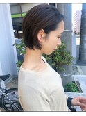 ショートボブ/グラデーションベージュ
