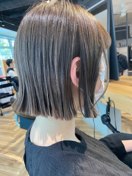 オーク 鷺沼(OAK) 外ハネミニボブ【OAK鷺沼/韓国/前髪/イルミナカラー/髪質改善】