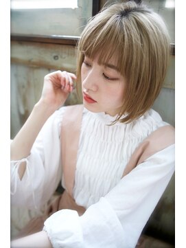 ポット バイ クレドガーデン 大宮東口店(pote by CRED GARDEN) くすみカラーオリーブベージュ×ナチュラルボブ/大宮グランm