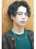 センターパート 韓国マッシュ 刈り上げ ニュアンスパーマ 元町