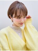 【BAYROOM】耳かけハンサムショート×マロンベージュ