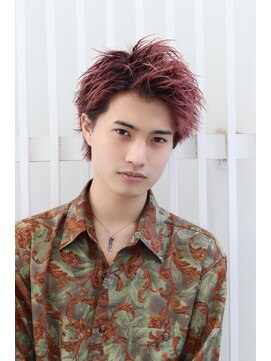 ネイビー(NAVY) ツイストアップバング　耳掛けショート　短髪　男髪