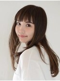 三軒茶屋_レディース_ロング_ストレート_ナチュラル_ブラウン