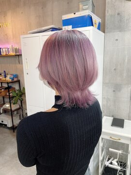 ミラク 町田(MIRAC) 【MIRAC町田店河原崎】ラベンダーピンクグラデ×ウルフレイヤー