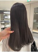 暗髪グレージュ/地毛風/ブリーチなしダブルカラー