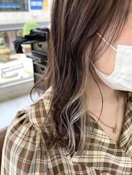 バブ バイネオリーブ(Bab by neolive) インナーカラー ホワイトベージュ グレージュ イヤリングカラー