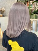 ミルクティーベージュダブルカラーケアブリーチハイライト
