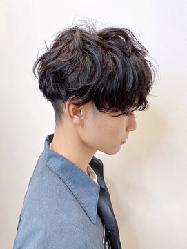 トルネード(TORNADO) メンズショートマッシュニュアンススパイラルパーマ面長K1028