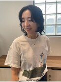 グランジヘア/おしゃれパーマ/ダークアッシュ/ナチュラル/暗め