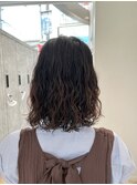 ボブ×ウェーブパーマ