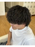 【縦落ちツイストスパイラル】メンズウルフシャープ細かめ束間