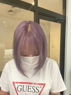 ナンバー 竪町(number+) 20代30代大人可愛いダブルカラーブリーチハイトーンカラー