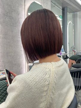 ロンドワン 三宮元町(Lond one) ピンクブラウン/ワンレンボブ