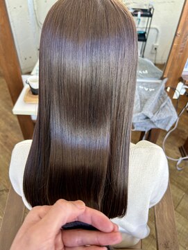 ヘアリゾート リノ(Hair resort Lino) 髪質改善縮毛矯正『髪にドラマを』×7トーンベージュ系