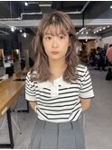 ダブルカラー×ミルクティーブラウン
