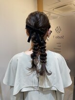 ヘアコレクション アンジュ(Hair collection Unge)&nbsp;名駅   ツイン 編み下ろしヘアセット