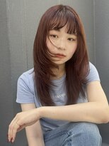 トリッカ 銀座(tricca)&nbsp;韓国レイヤー/ミディアムレイヤー/アプリコットオレンジ