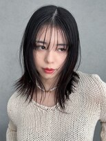 アルバム 渋谷パルコ(ALBUM) 顔周りレイヤー前髪カット韓国ヘアミディアム小顔_F31234