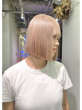 グロウ 渋谷(grow) 【ミルクティーベージュ☆切りっぱなしボブ】
