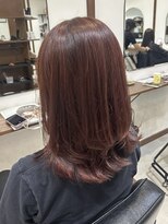 ルイ(ROUIS produced by LUCK 津田沼)&nbsp;レイヤーカット/ボルドー/ピンクブラウン/似合わせカット