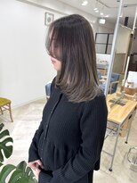 ラフ(laugh)&nbsp;顔まわりレイヤー / ラベンダーグレージュ