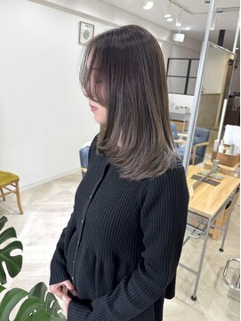 ラフ(laugh) 顔まわりレイヤー / ラベンダーグレージュ