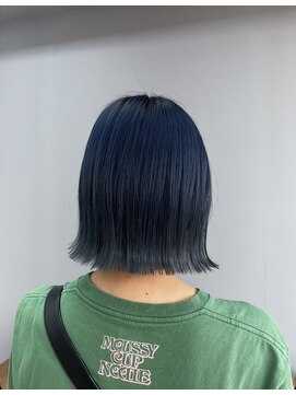 リシャルム 新保店(Re charme) 【透明感】ブルーラベンダーボブ