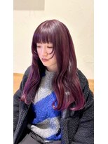 アフェクション 大曽根店&nbsp;ミディアムレイヤーハッシュカットワインレッド