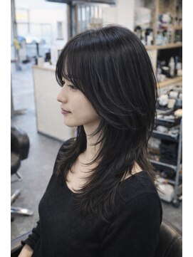 アンサ 長岡天神店(ANSA) 【重たく見える髪に】軽く動くハッシュレイヤーミディ