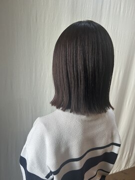 ココカラヘアー ニコ(cococara hair nico) 外ハネボブ/肩ラインボブ/オレンジブラウン