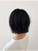春カラー！ショート切りっぱなしボブ外ハネ小顔カット