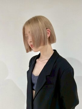 リン 原宿(RiN.) ボブ切りっぱなしボブワイドバングワンレンボブフレンチボブ