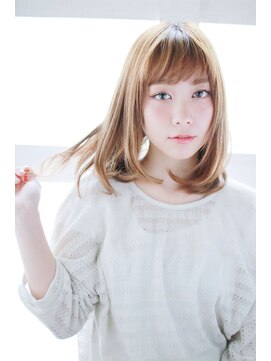 アウラ(Aula by marbles) ミディアム　うるつやワンカール[横浜美容室30代40代50代]