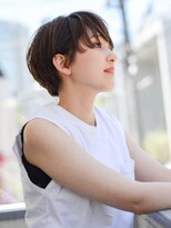 エムクランメイクス 原宿 表参道(m.clan MAKE'S)&nbsp;大人かわいい 小顔 くせ毛風[黒髪ベリーショート/ミニマムボブ]