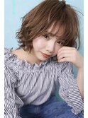 アンニュイな雰囲気のふわくしゅレイヤーボブ