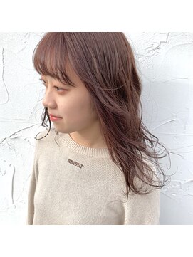 リトルガーデン(Little Garden) ブリーチなしピンクベージュダブルカラー抜け感ロング◇20代30代