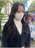 【韓国ヘア×透明感トーンダウンカラー】